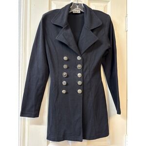 Vtg 90s S.R.N.L.A Suit Short Secretary Double Breasted Blazer Coat Mini Dress M